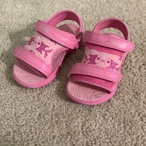 Teva Pink Toddler Fish Graphic Velcro Sandals